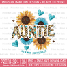 Auntie Like a Mom Only Cooler PNG Sublimation, Quote Sublimation Design, Digital Download